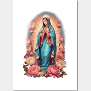 Miracles Bloom with Our Lady of Guadalupe Posters and Art